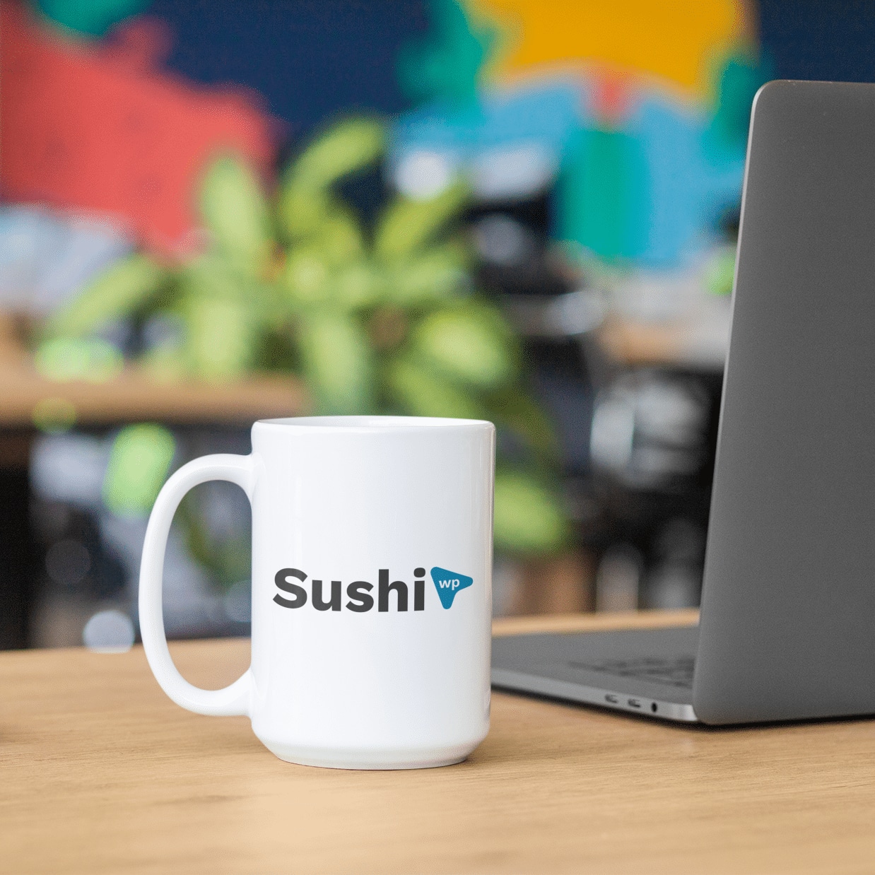 sushiwp mug and laptop