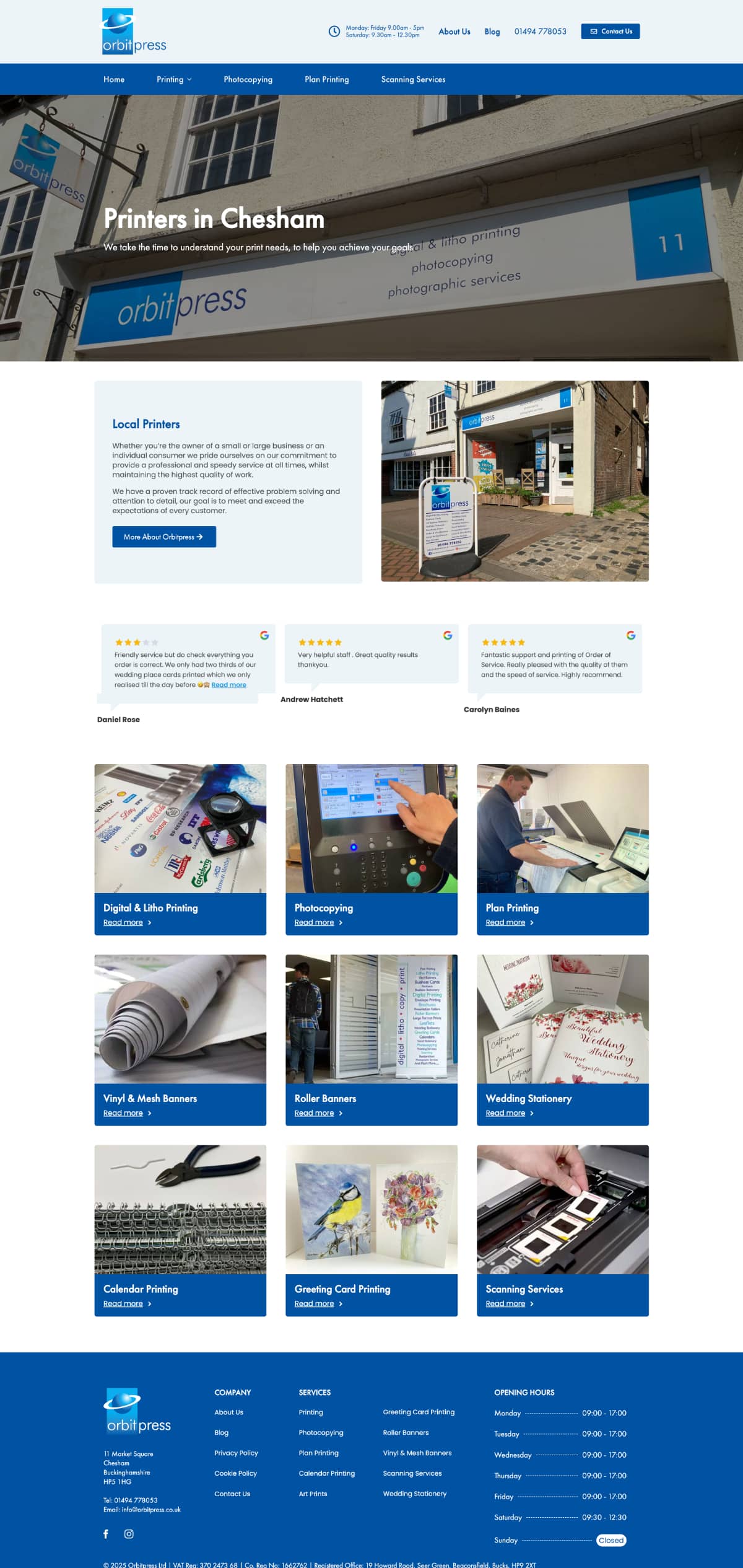 Orbitpress website screenshot