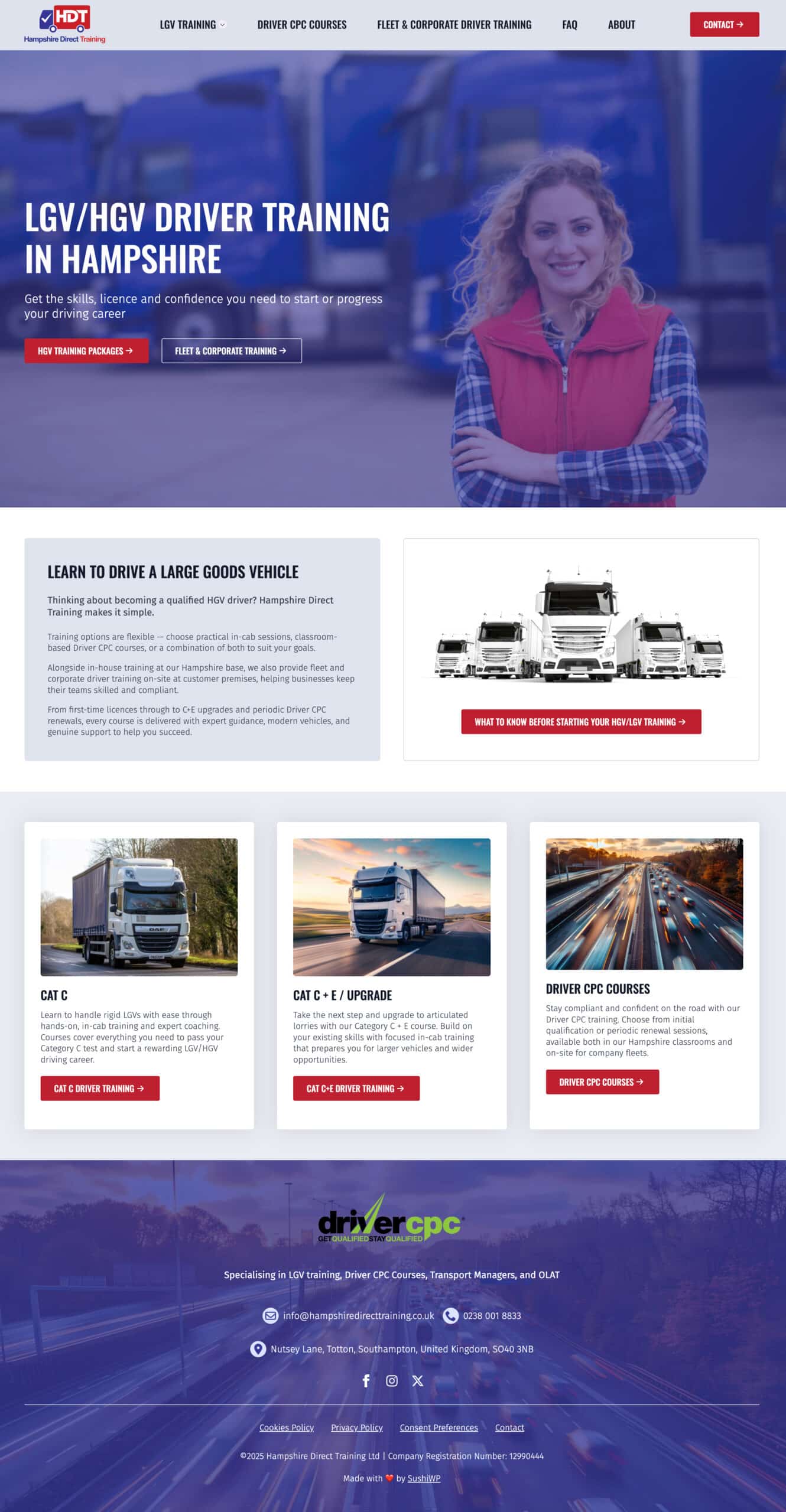 Hampshire Direct Training Website