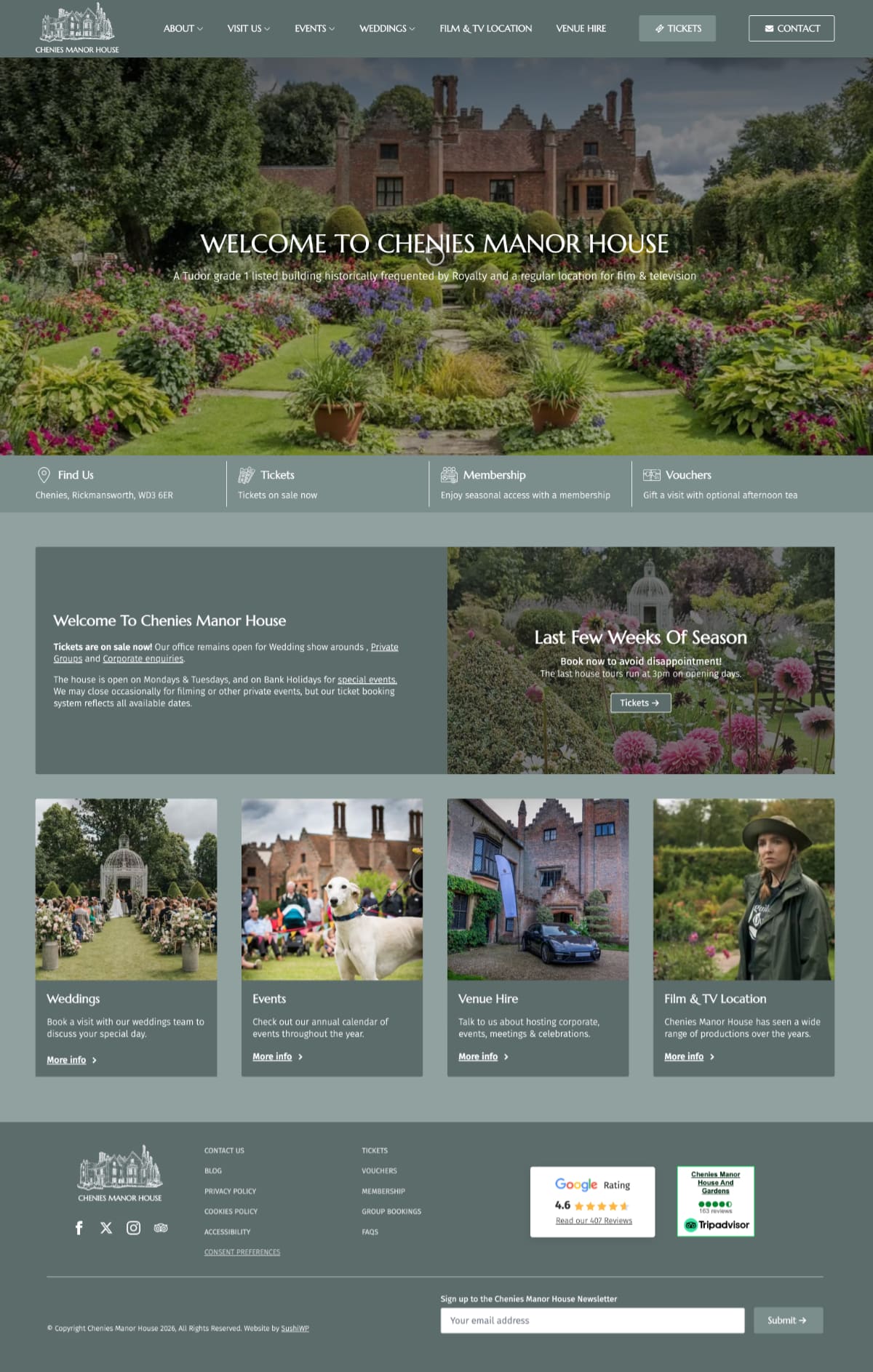 Chenies Manor House website